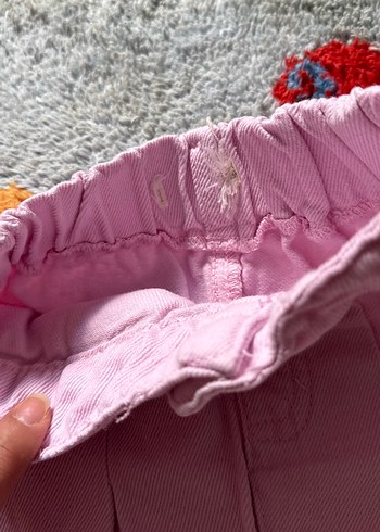 Pembe kot şort etek - Görsel 3