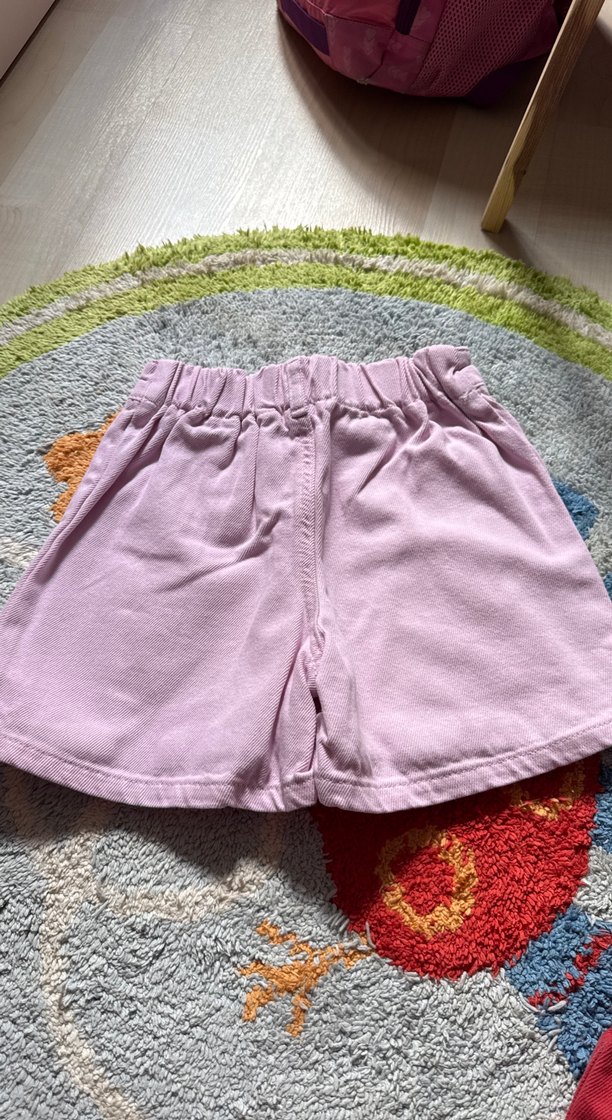 Pembe kot şort etek - Görsel 5