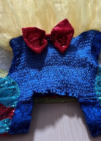 Sarı Nakışlı pamukprenses  Kostümü - Görsel 5