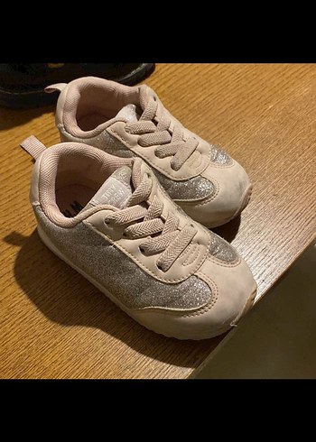 Pembe Parlak Simli Kız Çocuk Spor Ayakkabı - Görsel 2