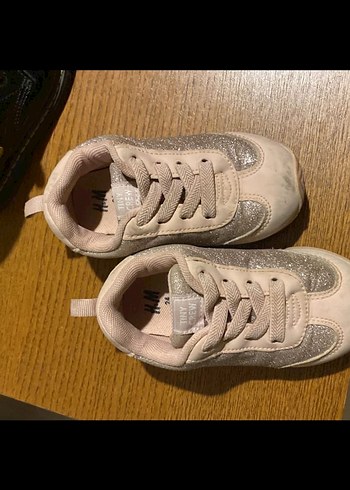 Pembe Parlak Simli Kız Çocuk Spor Ayakkabı - Görsel 3