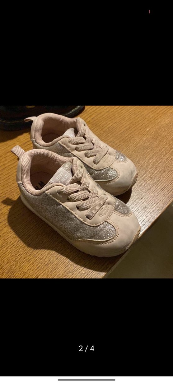 Pembe Parlak Simli Kız Çocuk Spor Ayakkabı - Görsel 2