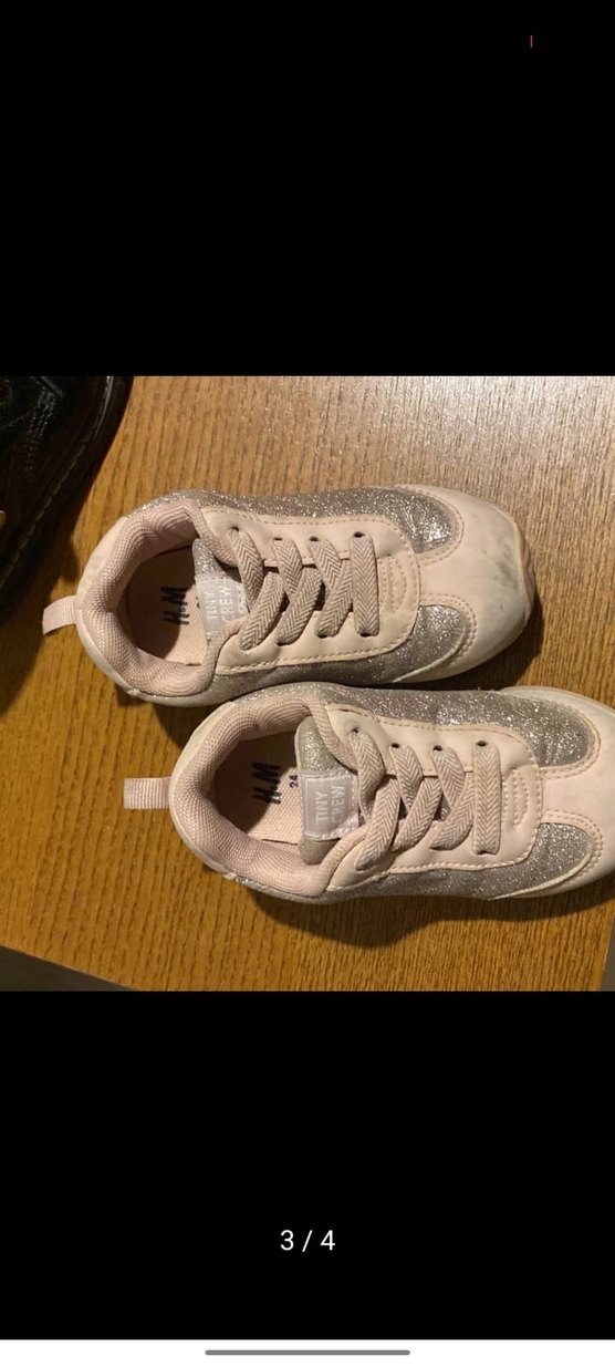 Pembe Parlak Simli Kız Çocuk Spor Ayakkabı - Görsel 3