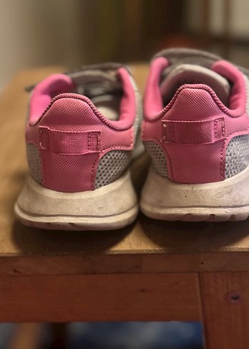 Kız Çocuk adidas Gri Beyaz Cırt Cırtlı Spor Ayakkabı - Görsel 4