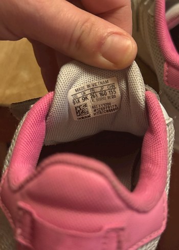 Kız Çocuk adidas Gri Beyaz Cırt Cırtlı Spor Ayakkabı - Görsel 6