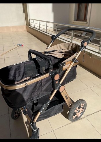 Kahverengi ve Gri Bebek Arabası - Görsel 6