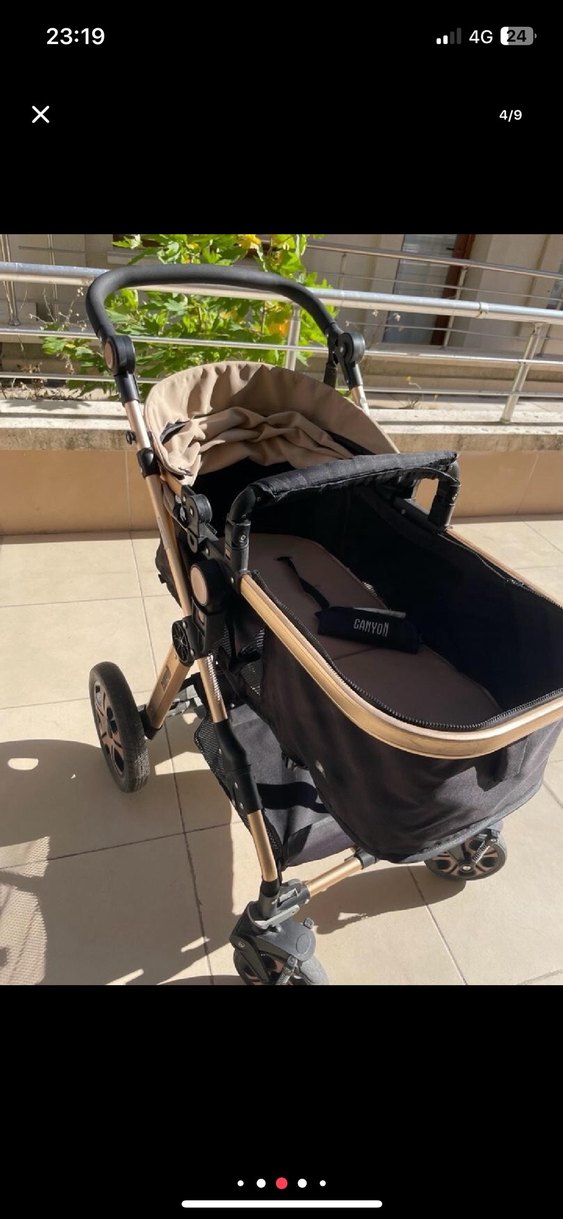 Kahverengi ve Gri Bebek Arabası - Görsel 4