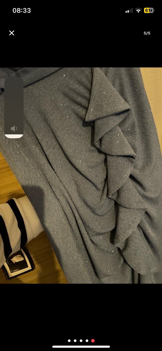 Acık mavi V Yaka Uzun Drapeli Kadın Abiye Elbise - Görsel 3