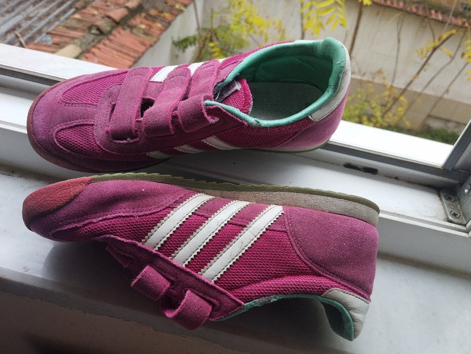 Kız Çocuk Pembe Cırt Cırtlı Sneakers - Görsel 2