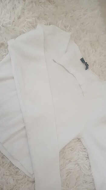 xs Beden beyaz Renk Göğüs dekolteli crop bluz