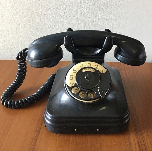 Siyah Antika Çevirmeli Telefon