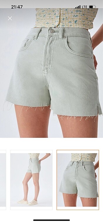 LTB ltb yeşil denim şort