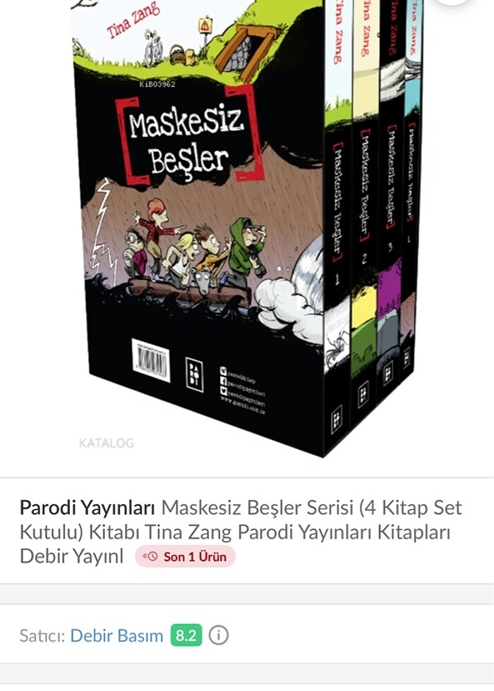 maskesiz beşler dörtlü çocuk kitap seti - Görsel 3