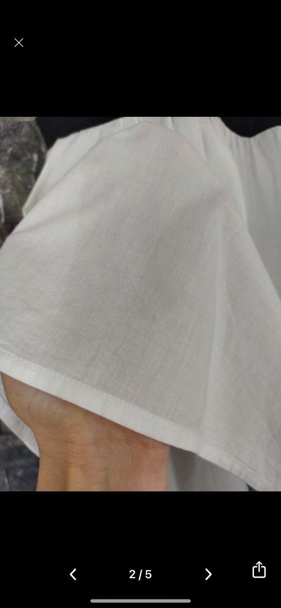 Kolsuz Mini Beyaz Bluz - Görsel 2