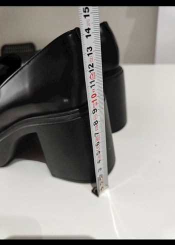 Siyah Tokalı Kadın Topuklu Loafer - Görsel 4