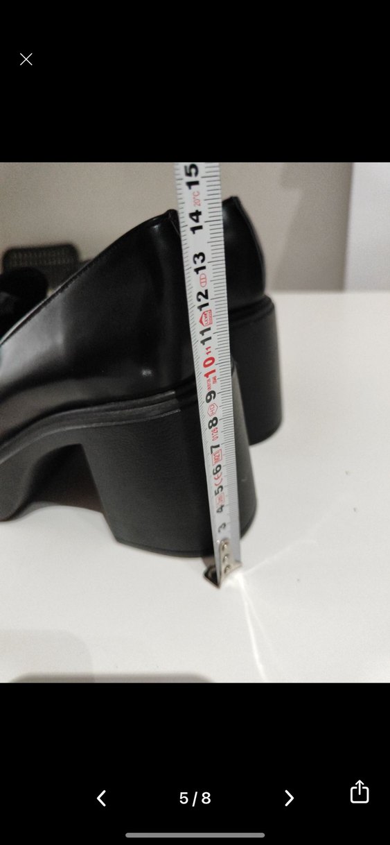 Siyah Tokalı Kadın Topuklu Loafer - Görsel 4