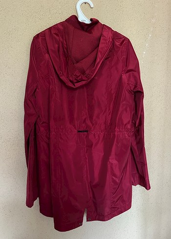 l Beden Kadın Bordo Fermuarlı Yağmurluk