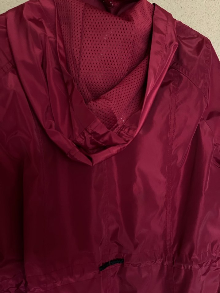 Kadın Bordo Fermuarlı Yağmurluk - Görsel 3