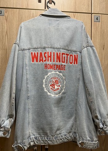 Diğer Düğmeli Gri Kadın Denim Ceket