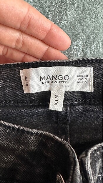 Mango Mango Siyah-Gri Kot Pantolon