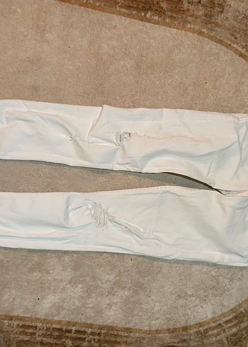 Beyaz kot pantolon - Görsel 2