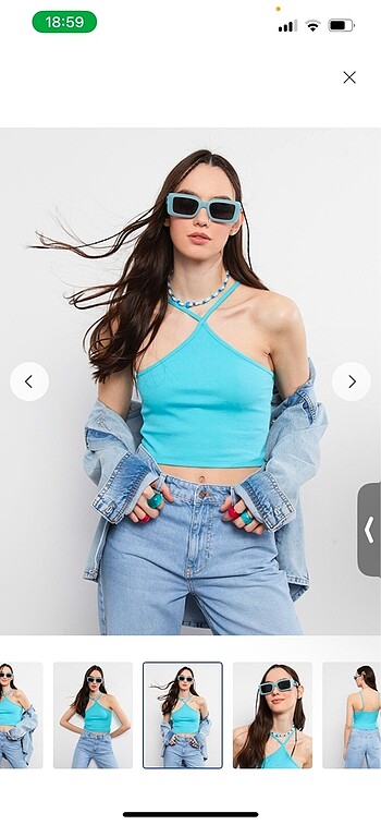 s Beden Halter yaka düz crop 2?li