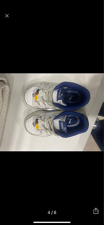 24 Beden beyaz Renk Puma ayakkabı