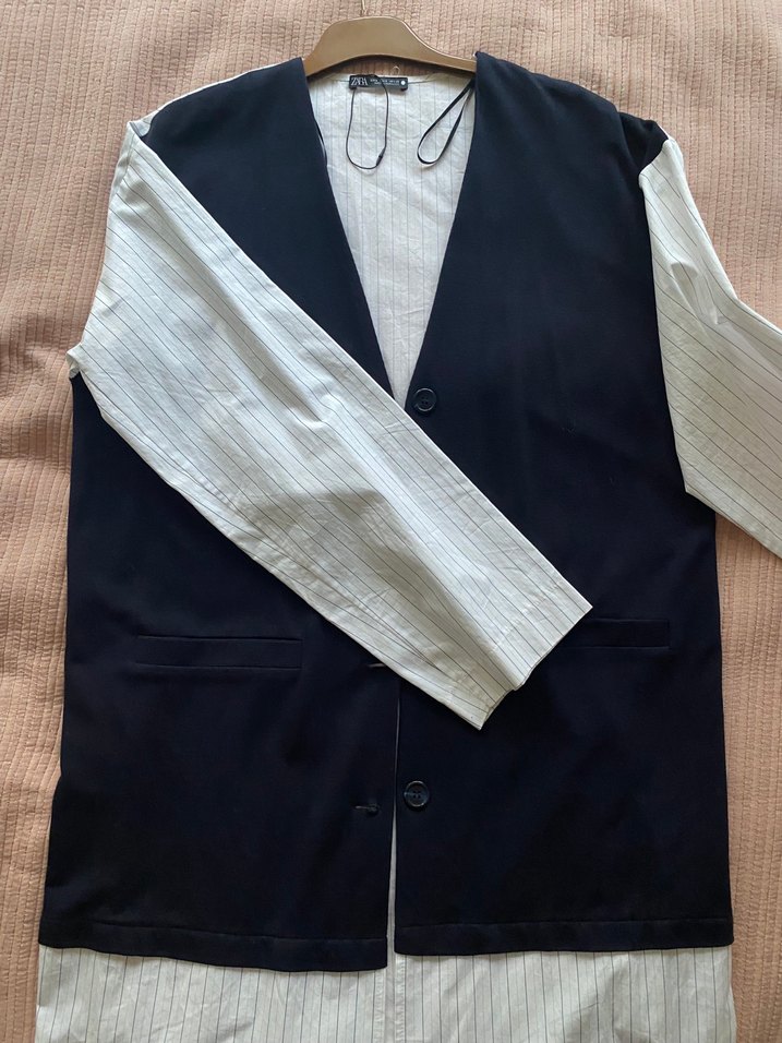 Zara Kontrast Poplin Ceket — görsel 2/5