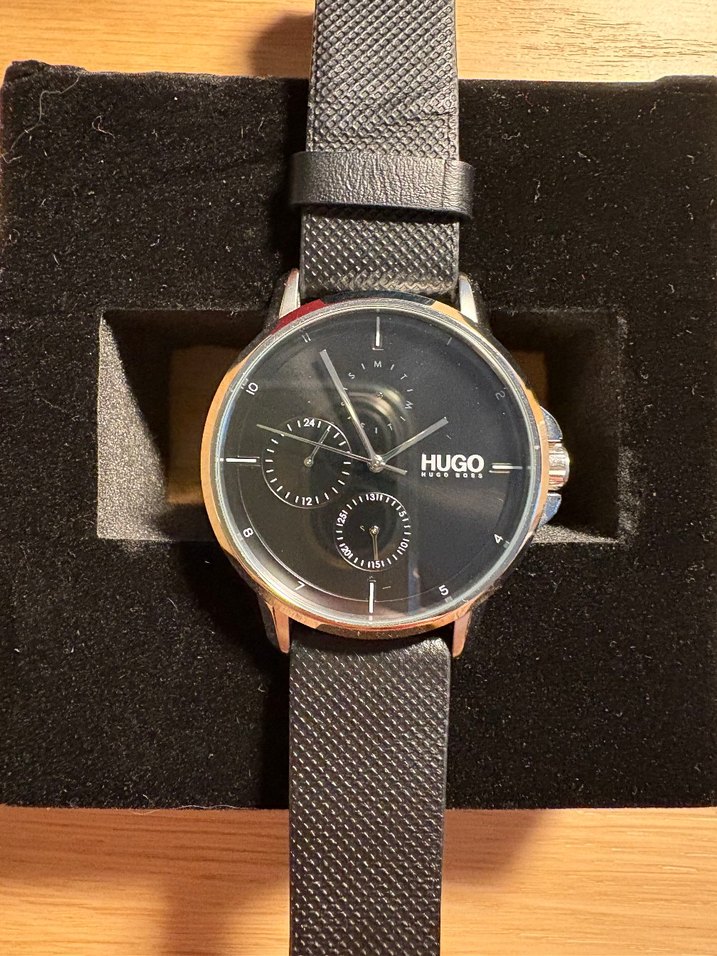 Hugo Boss Siyah Gerçek Deri Erkek Saati - Görsel 3