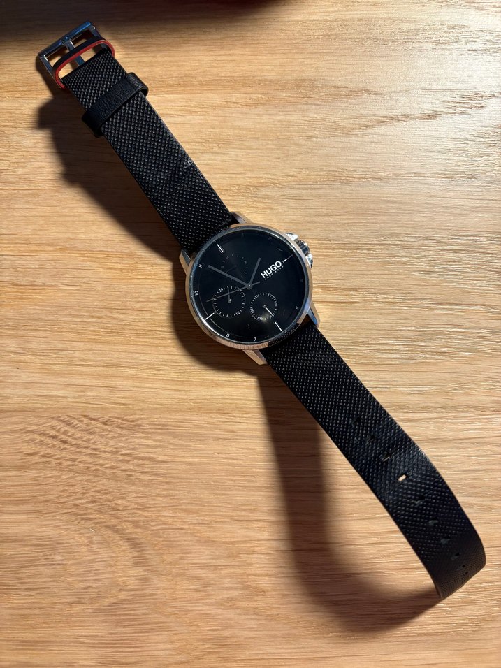 Hugo Boss Siyah Gerçek Deri Erkek Saati - Görsel 5