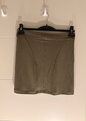 Fabrika Haki Mini Etek - Görsel 2