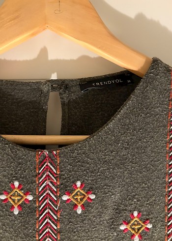 Trendyol&Milla Koyu Yeşil Nakışlı Eln
se - Görsel 4