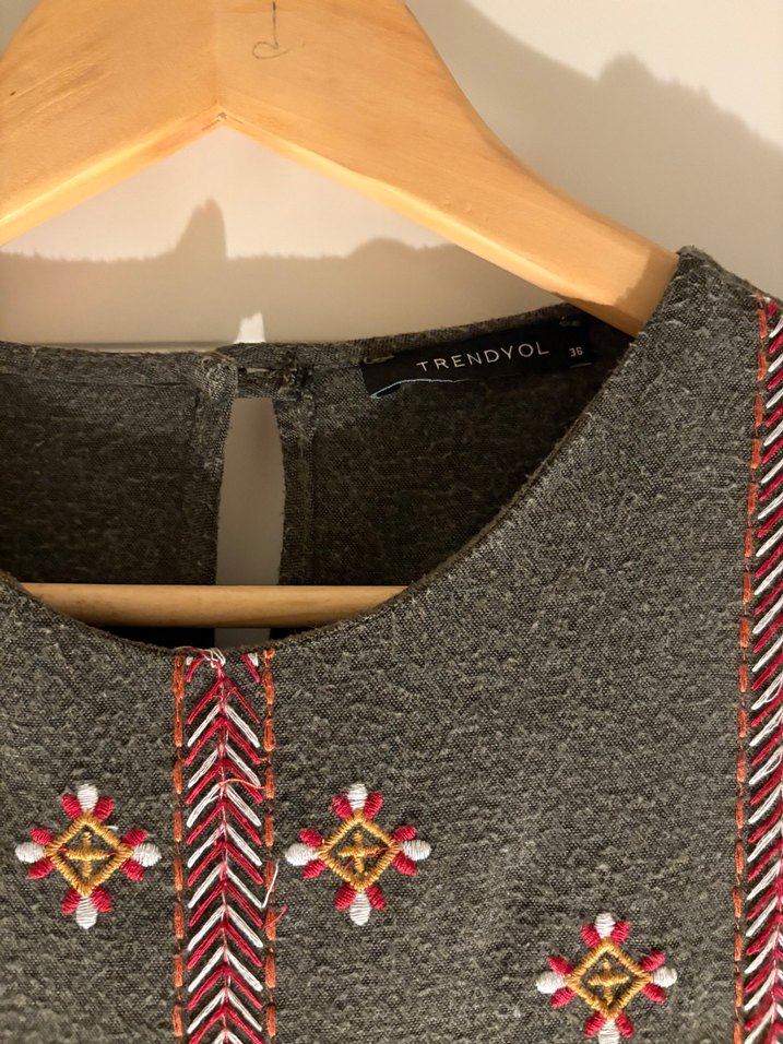 Trendyol&Milla Koyu Yeşil Nakışlı Eln
se - Görsel 4