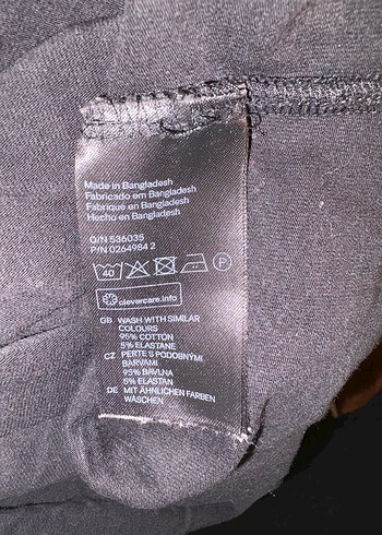 H&M Siyah Kısa Kollu Basic Tişört - Görsel 3