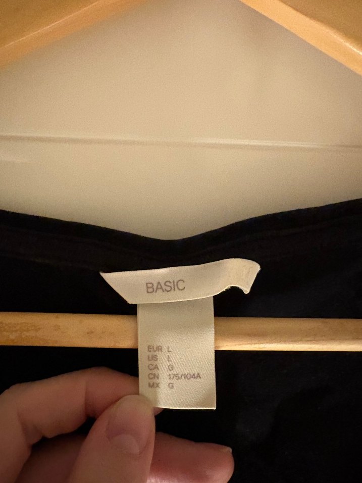 H&M Siyah Kısa Kollu Basic Tişört - Görsel 2