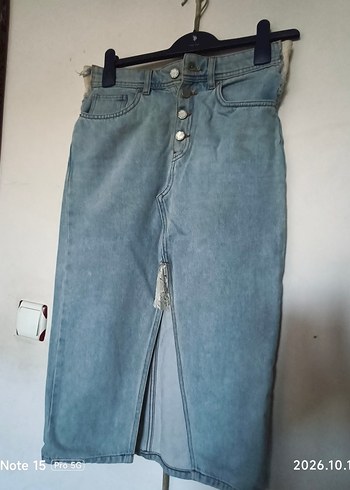 Trendyol & Milla Acik Mavi Yuksek Bel Denim Etek