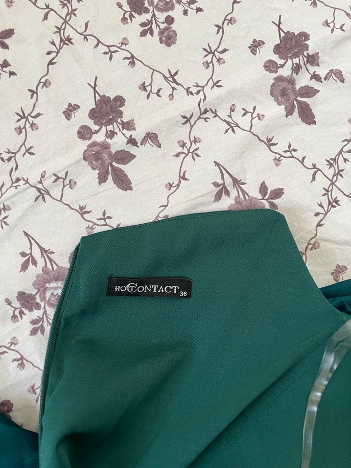 Klasik Zarafet Yeşil Uzun Drapeli Abiye - Görsel 4