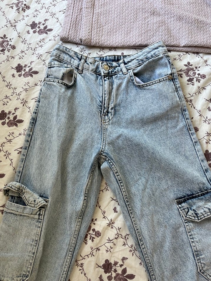 LC Waikiki Baskılı Bej Çocuk  kot pantolon - Görsel 4