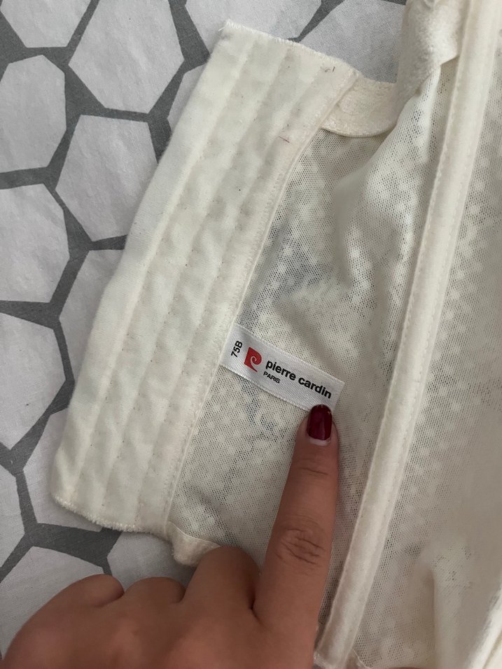 Dantel Detaylı Straplez Beyaz Bustiyer pierre  cardin - Görsel 3