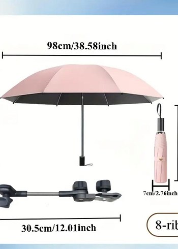 Sandalyesi Şemsiyesi (Pembe) - Görsel 6