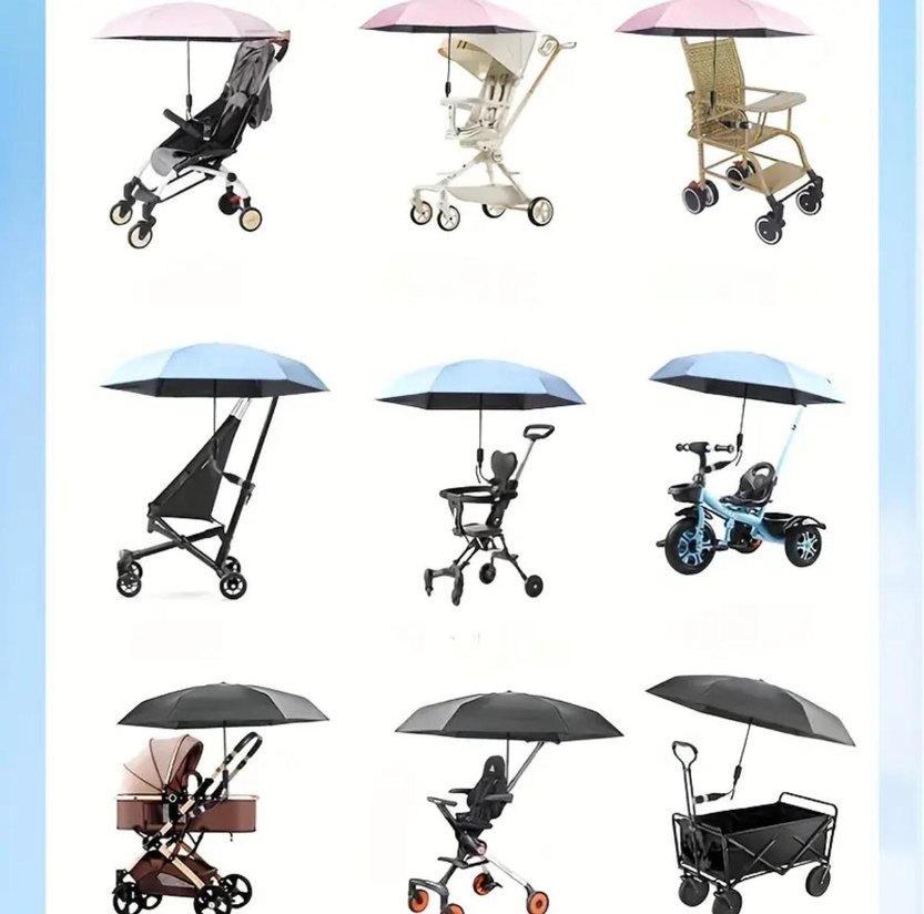 Sandalyesi Şemsiyesi (Pembe) - Görsel 2