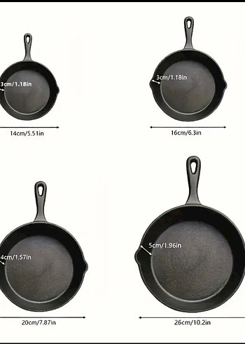 Dökme Demir Tava (16 cm) - Görsel 9