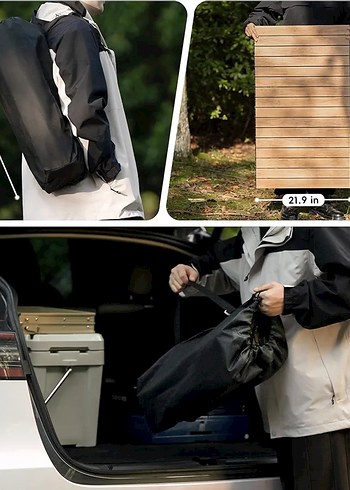 Büyük Kamp Masası (Bej) - Görsel 9