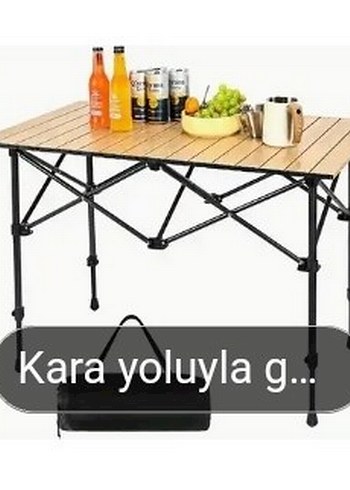 Büyük Kamp Masası (Bej) - Görsel 2