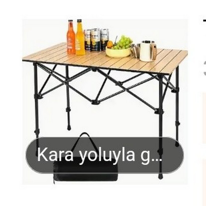 Büyük Kamp Masası (Bej) - Görsel 2