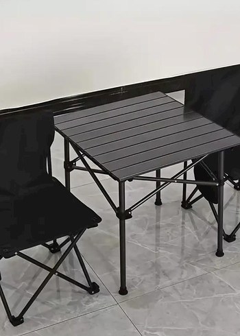 Katlanabilir Kamp Masası (Siyah) - Görsel 3