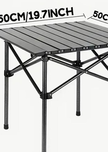Katlanabilir Kamp Masası (Siyah) - Görsel 7