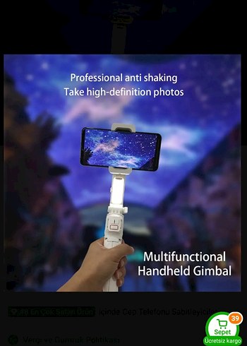 Pocket A10 Gimbal Tripot - Görsel 8