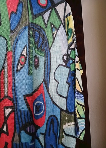 Renkli Bohem Kadın Triko Kazak - Görsel 9