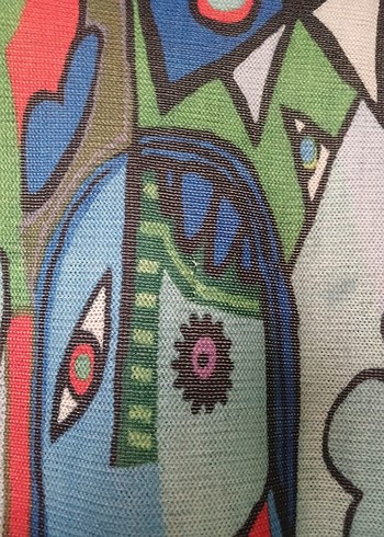 Renkli Bohem Kadın Triko Kazak - Görsel 10